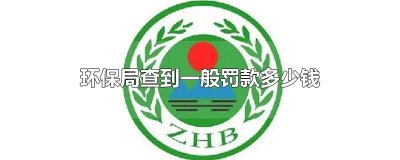 环保局查到一般罚款多少钱